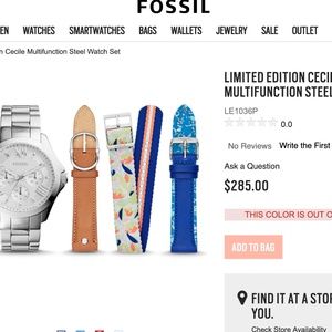 Fossil Cecile Steel Watch Set (Limited Edition)